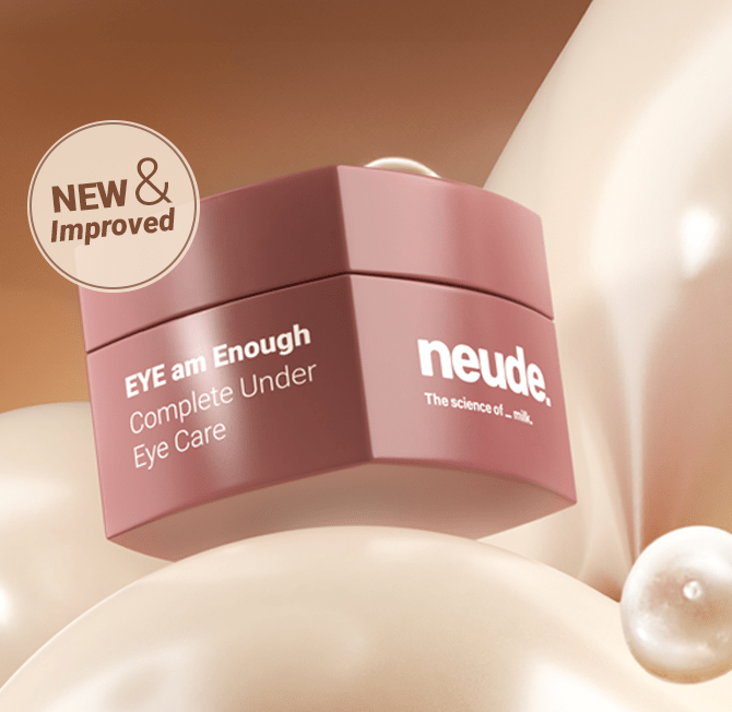 EYE Am Enough Under Eye Cream for Dark Circle Reduction | Complete Under Eye Care with Milk Actives + Micro Encapsulated Caffeine + Multi Peptides - Neude Skin